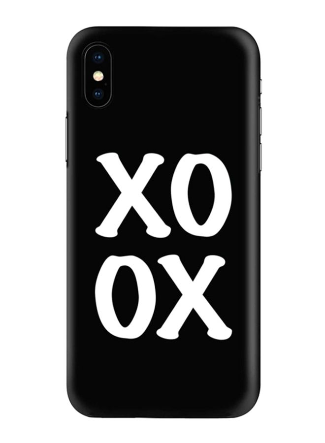 XOXO Printed Protective Case Cover For Apple iPhone X/iPhone XS Black/White