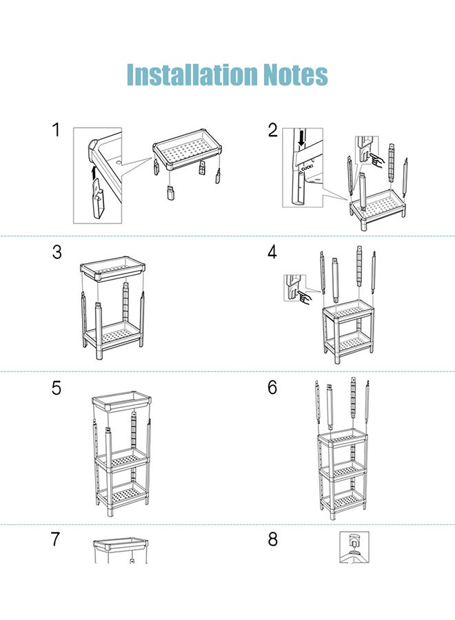 4 Tier Corner Shelf White 36x23x100cm - v1601036202/N40157882A_8