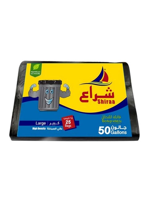 Trash Bag High Density Pack Of 25 Black