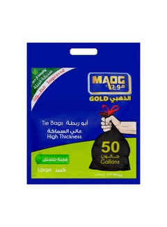 Maog Large Tie Trash Bags Pack Of 20 Black 