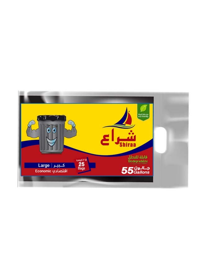 Shiraa Pack Of 25 Trash Tie Bag Black 