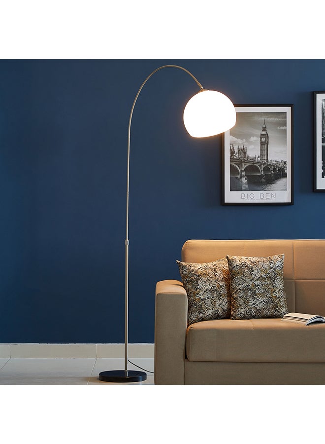 هوم بوكس عمود مصباح مرن أوميغا آرك 350 درجة قابل للتعديل، وقاعدة مستديرة من الرخام للمعيشة والمكتب وغرفة النوم أبيض/أسود/ذهبي 210سنتيمتر أبيض/أسود/ذهبي 210سم - Image 1