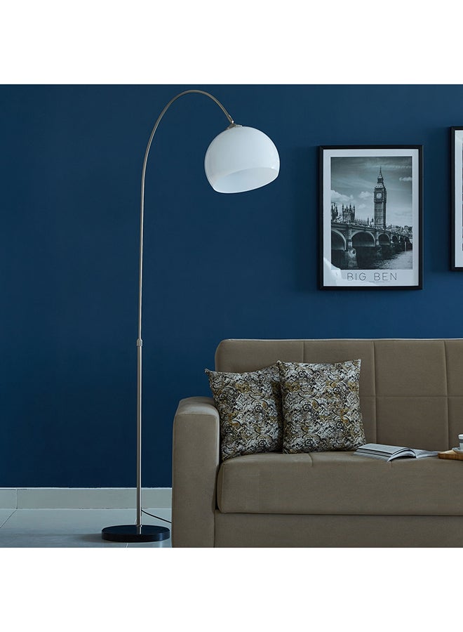 هوم بوكس عمود مصباح مرن أوميغا آرك 350 درجة قابل للتعديل، وقاعدة مستديرة من الرخام للمعيشة والمكتب وغرفة النوم أبيض/أسود/ذهبي 210سنتيمتر أبيض/أسود/ذهبي 210سم - Image 4