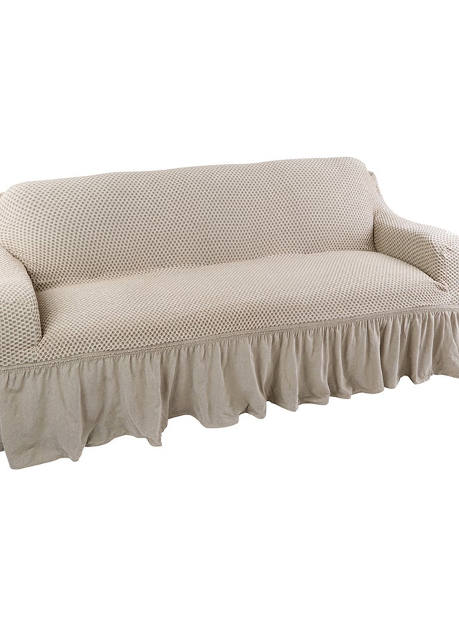 هوم بوكس غطاء كنبة 3 مقاعد متعدد التصاميم بيج - Image 2