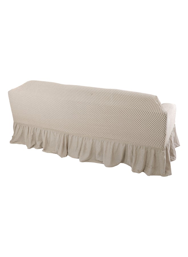 هوم بوكس غطاء كنبة 3 مقاعد متعدد التصاميم بيج - Image 3