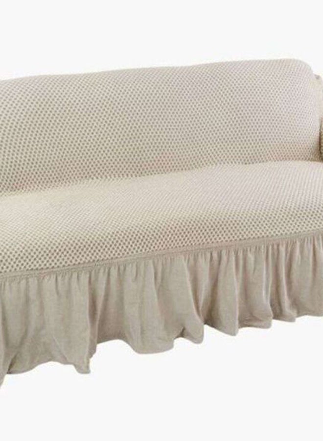 هوم بوكس غطاء كنبة 3 مقاعد متعدد التصاميم بيج - Image 5