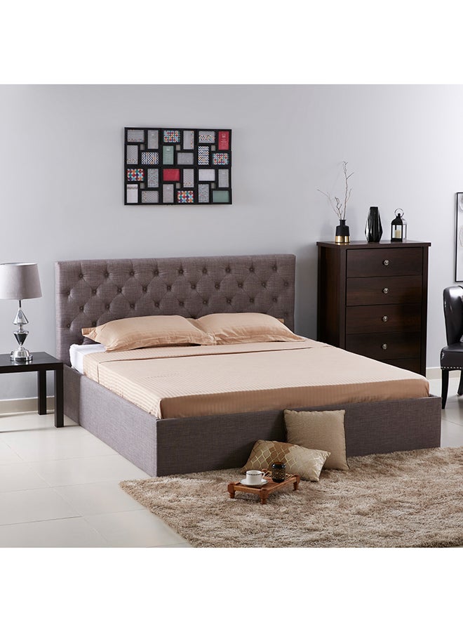 هوم بوكس شرشف هاميلتون مسطح وبنمط مخطط قطن بيج 260 x 170سم - Image 4