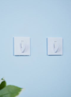 Home Box 2-Piece Square Hook Set White 5x2x5cm  - Image 3