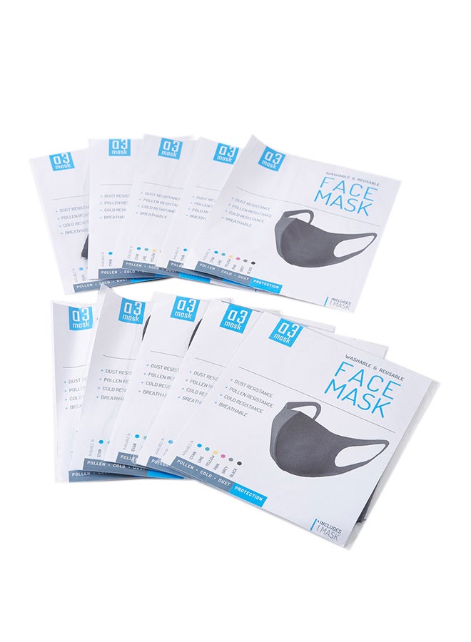 هوم بوكس مجموعة أقنعة للوجه مقاومة للأتربة مكونة من 10 قطع - Image 2