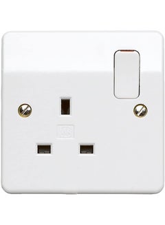 Logic Plus Single Switch Socket White