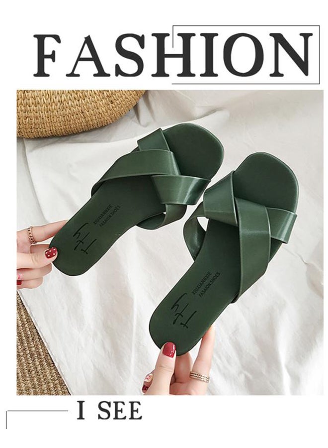 Grip And Comfy Slippers Green - Image 3