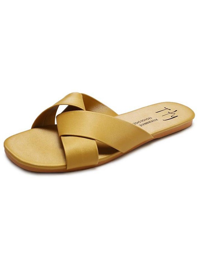 Grip And Comfy Slippers Yellow - Image 1