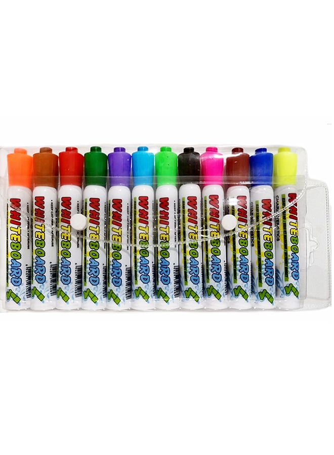 Pack Of 12 Whiteboard Markers Set Multicolour - v1601101176/N40682753A_1