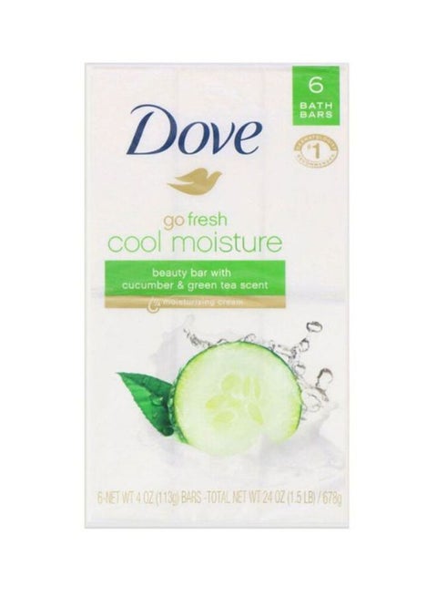 Pack Of 6 Go Fresh Cool Moisture Beauty Bar 678grams