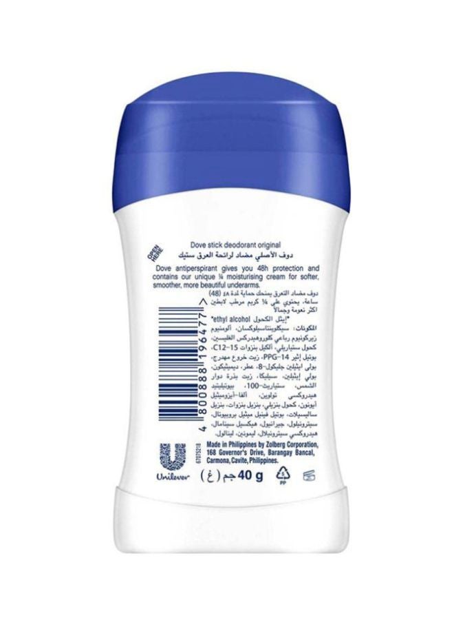 Dove Original Antiperspirant Deodorant Stick 40ml - Image 2