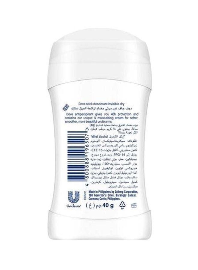 Dove Invisible Dry Antiperspirant Deodorant Stick 40ml - Image 2