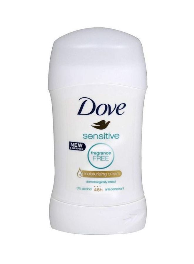 Dove Sensitive Solid Antiperspirant Deo Stick White 40ml  - Image 1
