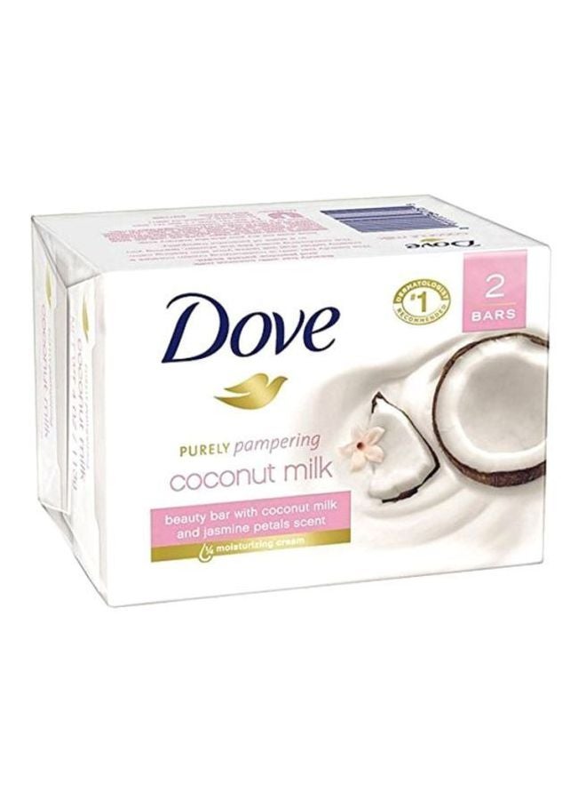 Dove 2 Pack Purely Pampering Coconut Milk Beauty Bar 90grams - Image 1