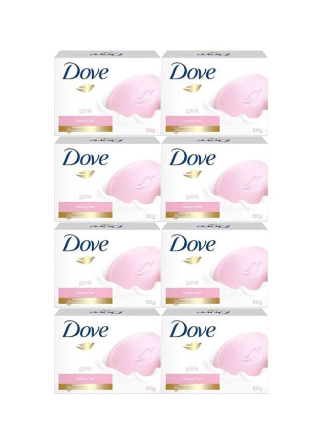 Dove 8-Piece Beauty Cream Pink Rosa Bar Soap Set 800grams - Image 1