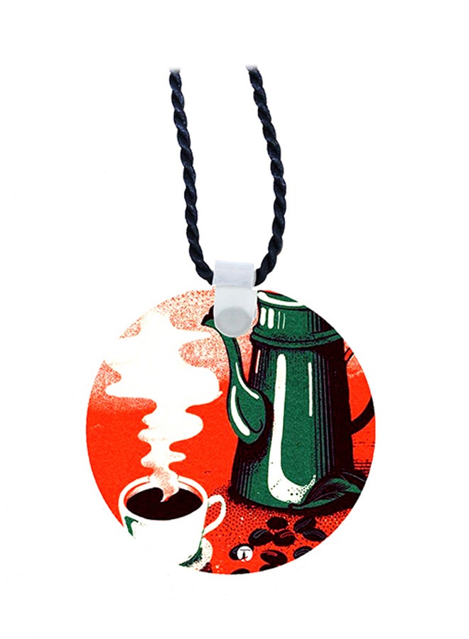 BP - Coffee Cup And Kettle Printed Pendant Necklace - Image 1