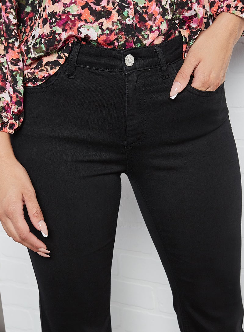 ONLY - Kenna Mid Rise Flare Jeans Black - Image 1
