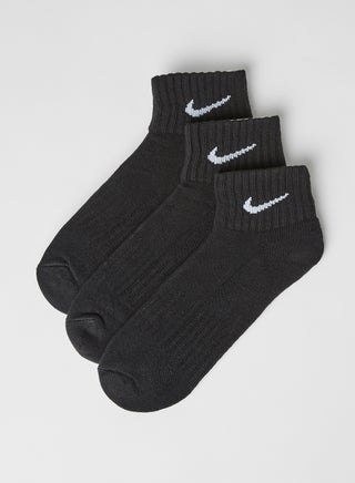 Cushioned Value Quarter Training Socks (Pack of 3) Black/White - v1601107521/N36743103V_1