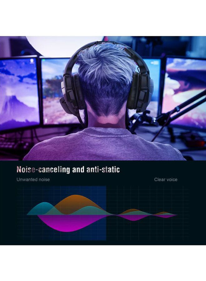 أونيكوما سماعات رأس K5 للألعاب مزودة بميكروفون داكن لأجهزة PS4/PS5/XOne/XSeries/NSwitch/PC - سلكية - Image 4