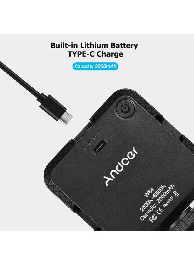 ANDOER 2000.0 mAh 2-Piece Bi-Colour LED Video Light Set White/Black - Image 3