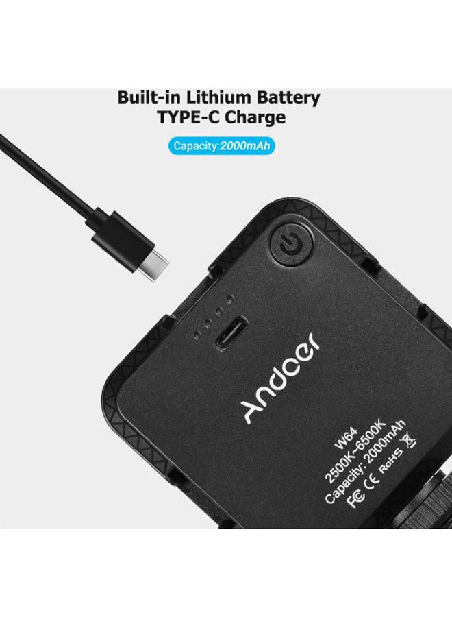 ANDOER 2000.0 mAh Bi-Colour LED Video Light Black - Image 4