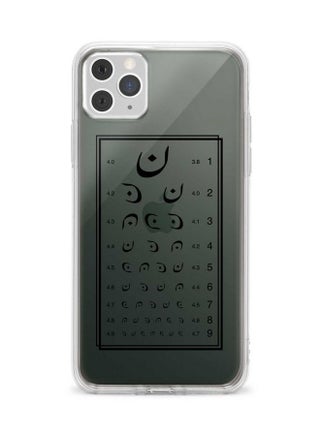 Stylizedd Apple iPhone 11 Pro Max Clear Classic Case Classic Clear Case Soft TPU Gel Thin Transparent Flexible Cover [ Designed for Apple iPhone 11 Pro Max Clear Classic Case ] - Eye Test Multi Color - v1601128693/N40438598A_1