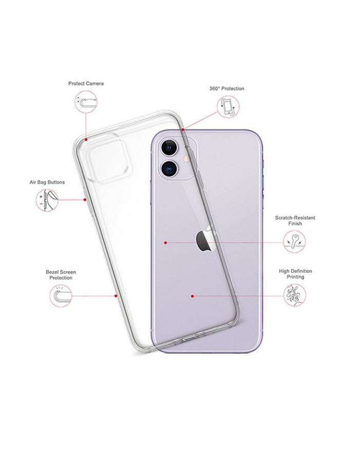 Stylizedd - Stylizedd Apple iPhone 11 Clear Classic Case Classic Clear Case Soft TPU Gel Thin Transparent Flexible Cover [ Designed for Apple iPhone 11 Clear Classic Case ] - Bala hoob bala bateekh Multi Color - Image 1