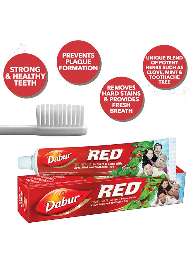 Dabur - Red Toothpaste With Free Brush Multicolor 200grams - Image 1