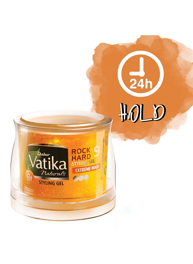 VATIKA Rock Hard Extra Strong Hold Styling Gel 250ml Pack of 2  - Image 4