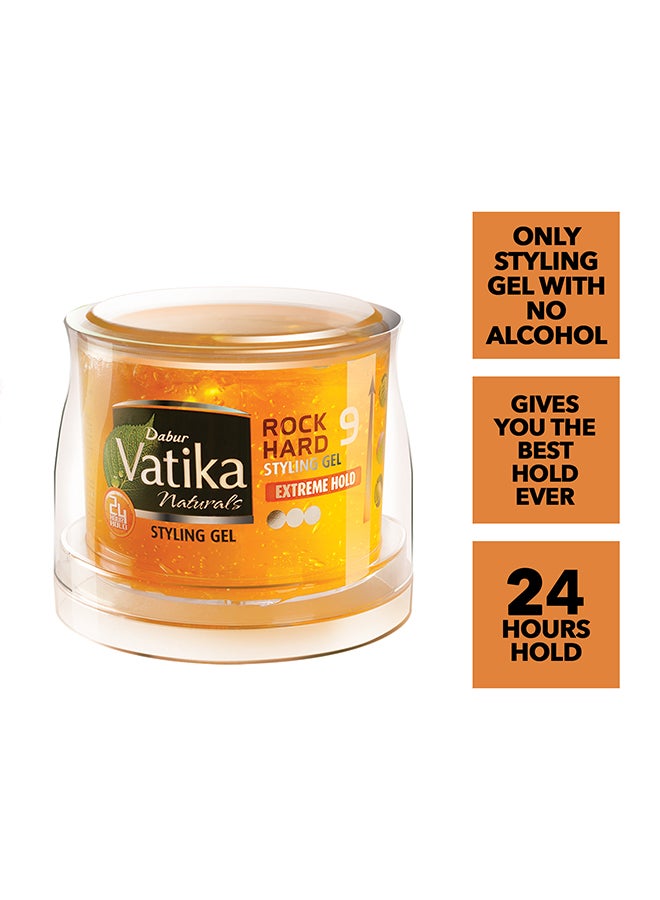 VATIKA Rock Hard Extra Strong Hold Styling Gel 250ml Pack of 2  - Image 3