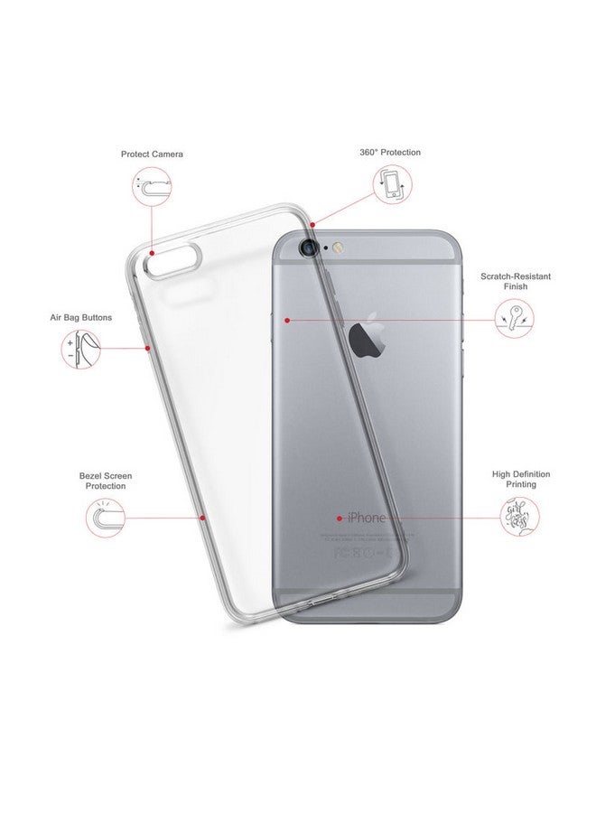Stylizedd - Apple Iphone 6S Plus/ 6 Plus Classic Clear Case Soft Tpu Gel Thin Transparent Flexible Cover [ Designed For Apple Iphone 6S Plus/ 6 Plus ] - Haq Full Print Multi Color - Image 1