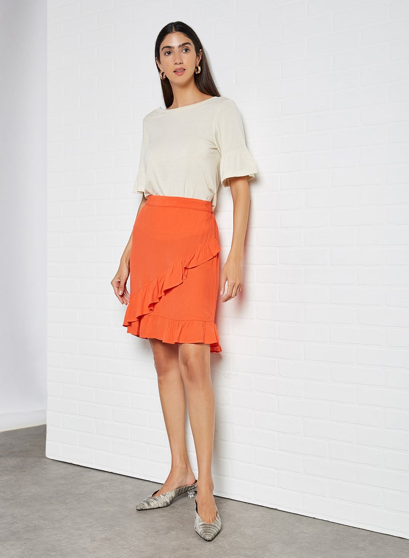 PIECES - Ruffle Detailed Skirt Fiesta - Image 1