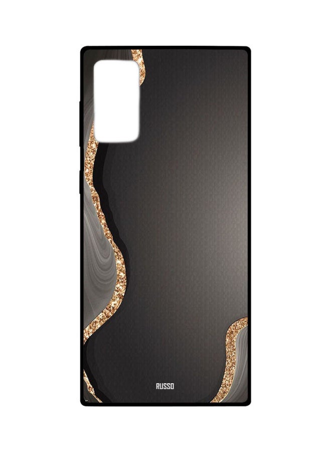 RUSSO Protective Case Cover For Samsung Galaxy Note 20 Black/Grey/Gold  - Image 1