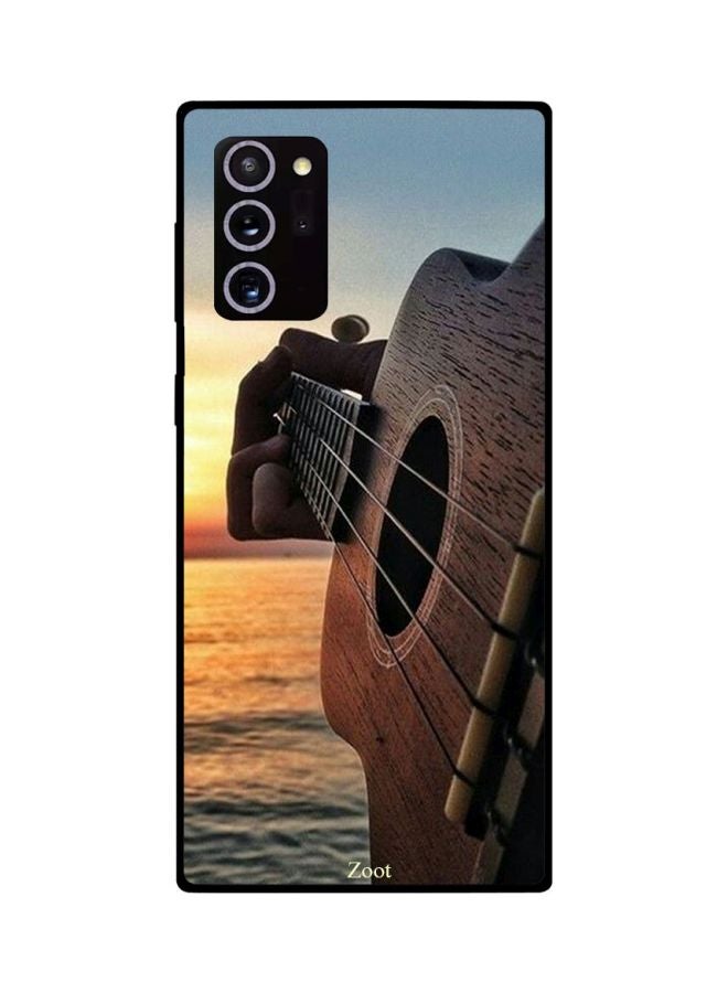 Guitar Printed Case For Samsung Galaxy Note 20 Ultra Beige/Brown/Blue