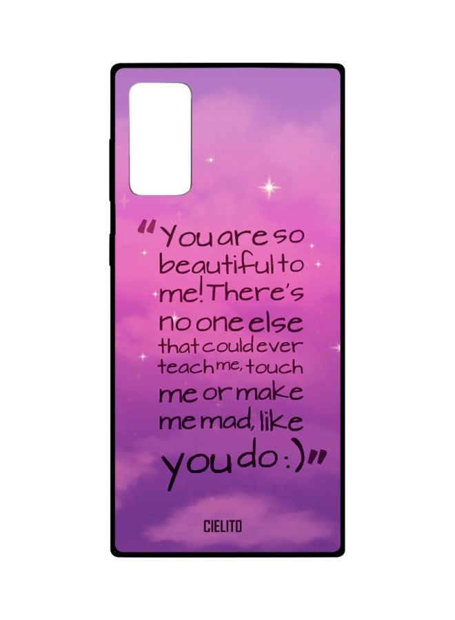 CIELITO You Are So Beautiful Printed Case Cover For Samsung Galaxy Note20 Purple/Pink/Black - Image 1