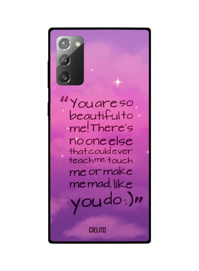 CIELITO You Are So Beautiful Printed Case Cover For Samsung Galaxy Note20 Purple/Pink/Black - Image 2