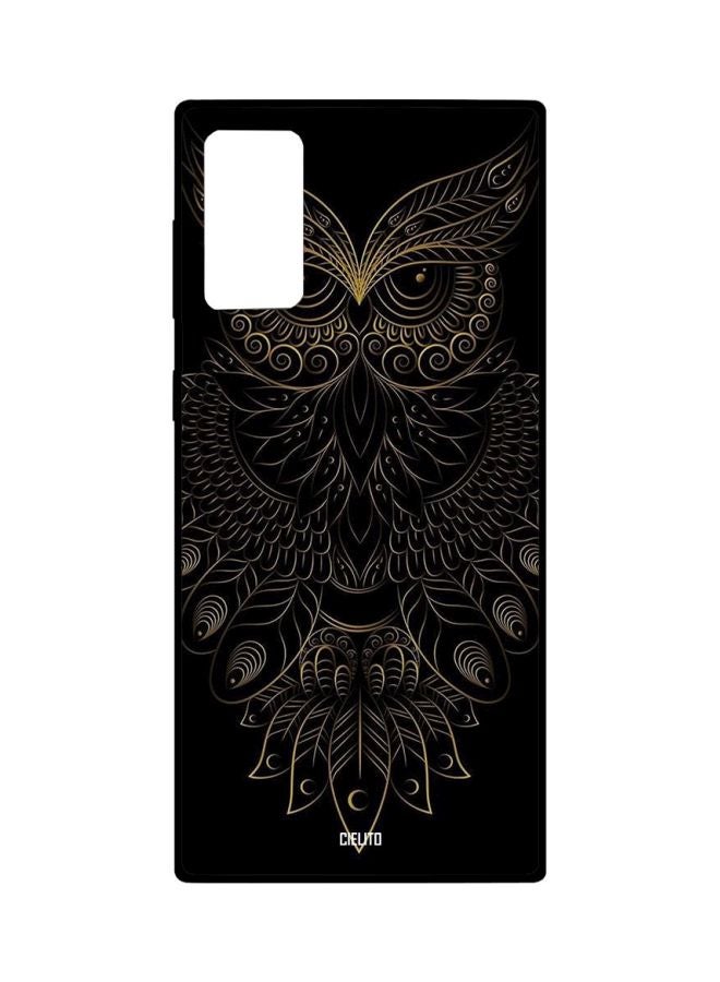 CIELITO Owl Printed Case Cover For Samsung Galaxy Note20 Black/Yellow - Image 1