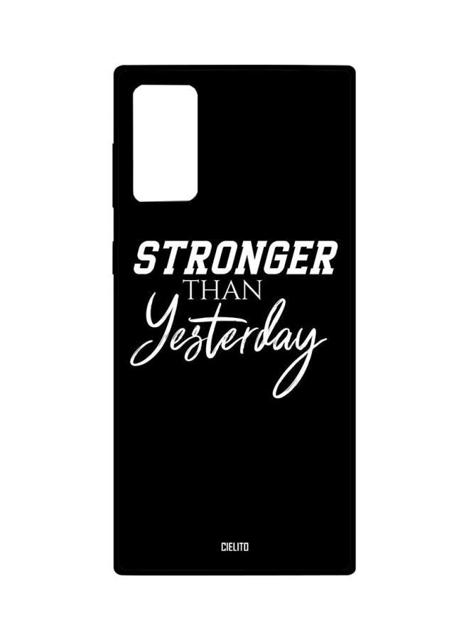 CIELITO Stronger Than Yesterday Printed Case Cover For Samsung Galaxy Note20 Black/White - Image 1
