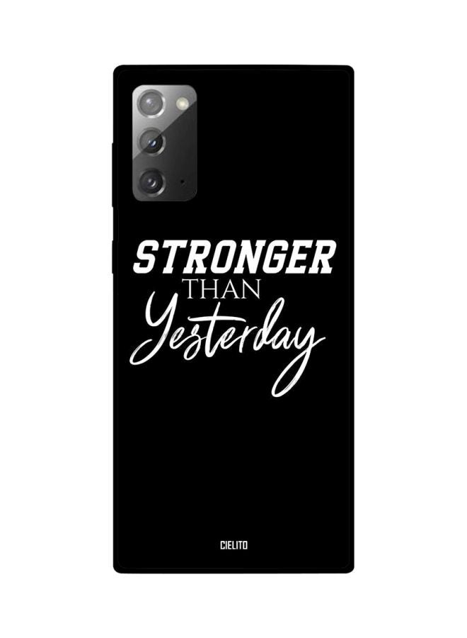 CIELITO Stronger Than Yesterday Printed Case Cover For Samsung Galaxy Note20 Black/White - Image 2