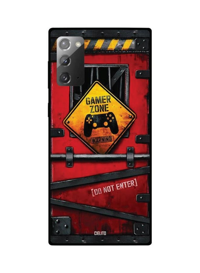CIELITO Gamer Zone Printed Case Cover For Samsung Galaxy Note20 Red/Yellow/Grey - Image 2