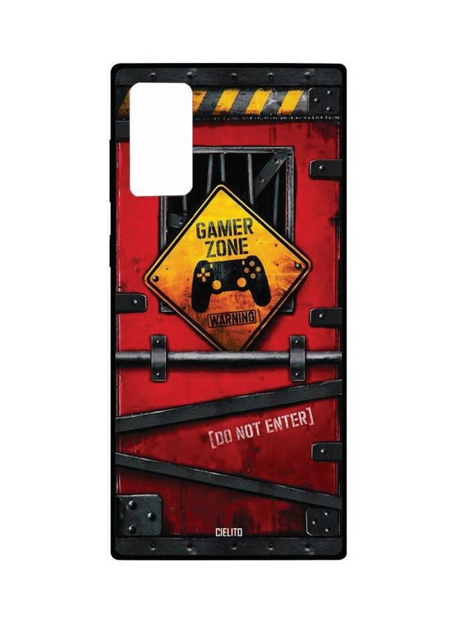 CIELITO Gamer Zone Printed Case Cover For Samsung Galaxy Note20 Red/Yellow/Grey - Image 1