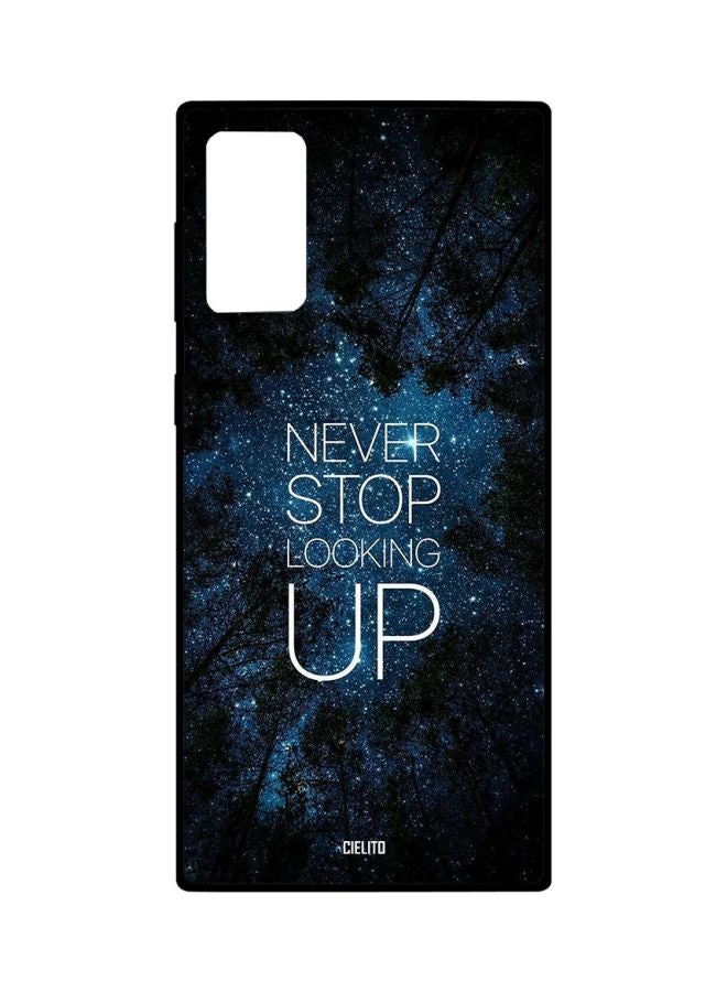 CIELITO Never Stop Looking Up Printed Case Cover For Samsung Galaxy Note20 Blue/Black/White - Image 1