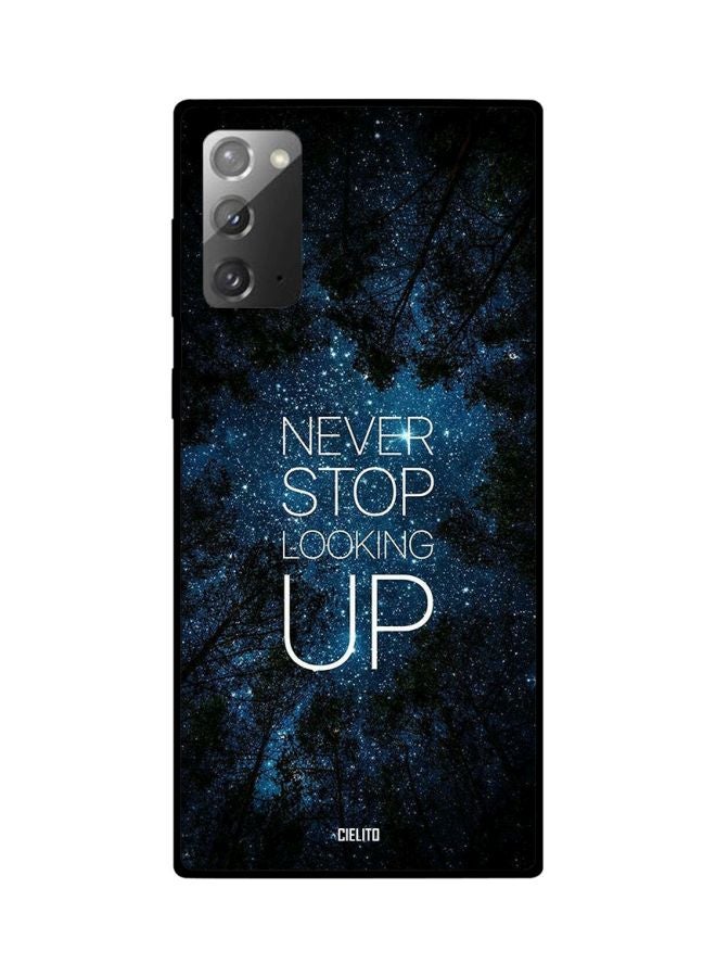 CIELITO Never Stop Looking Up Printed Case Cover For Samsung Galaxy Note20 Blue/Black/White - Image 2