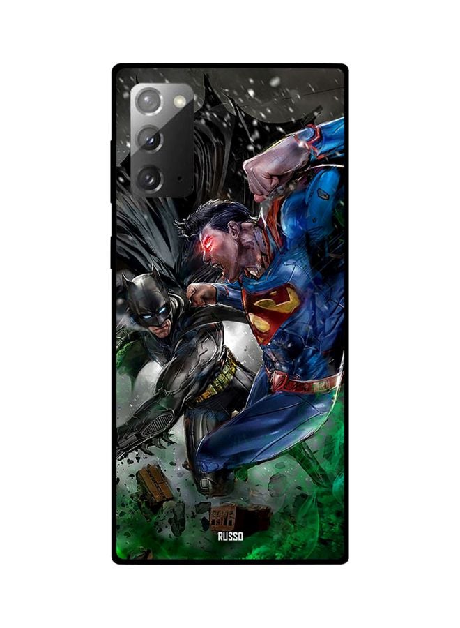 RUSSO - Superman And Batman Printed Protective Case Cover For Samsung Galaxy Note20 Blue/Black/Green - Image 1