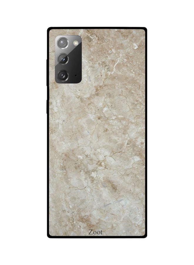 Zoot Marble Printed Case Cover For Samsung Galaxy Note20 Beige/Black - Image 2