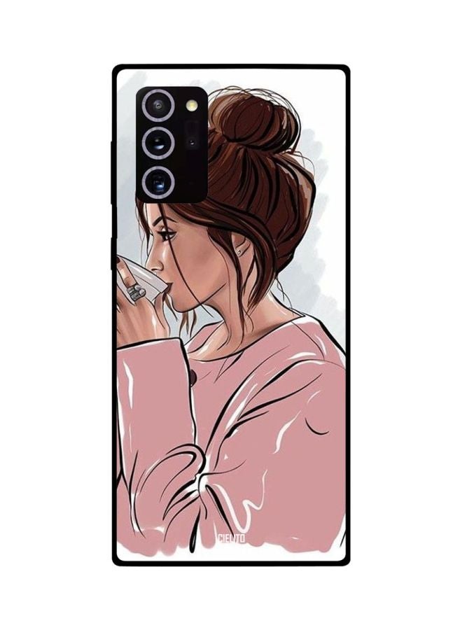 CIELITO Girl Printed Case Cover For Samsung Galaxy Note20 Ultra White/Pink/Brown - Image 2